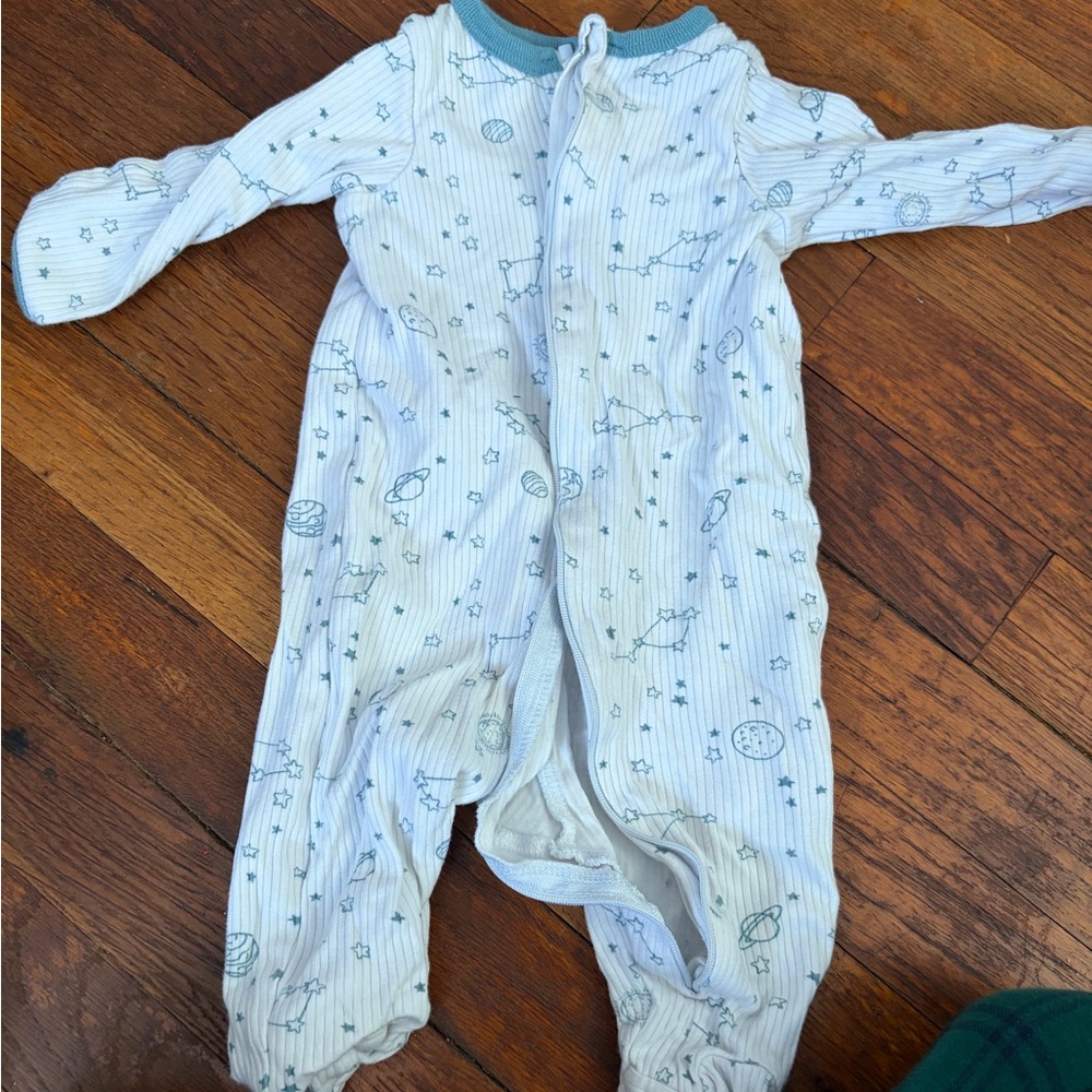 Wonder Nation White and Blue Celestial Kids Footie